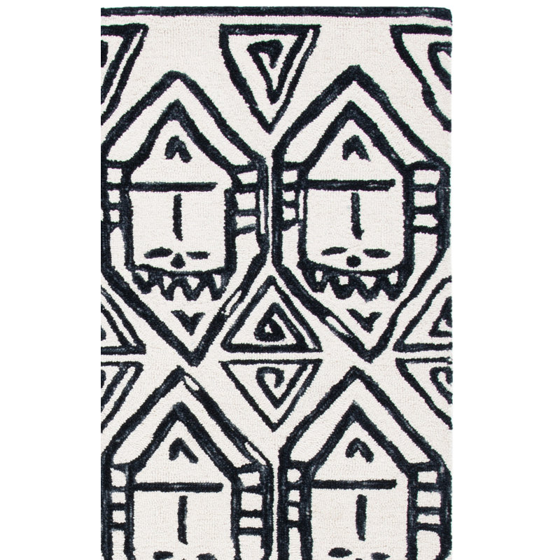 Aon Hand Tufted Wool And Cotton With Latex Southwestern Rug, Runner 2'3" x 9'