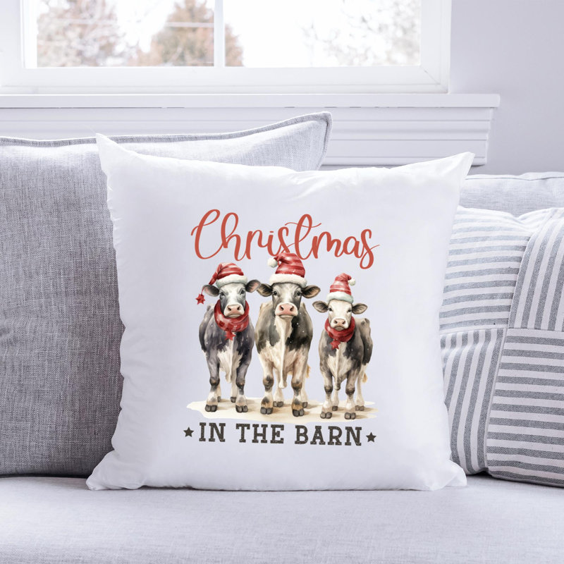 Coussin en polyester Christmas Farm_8, 18 po x 18 po