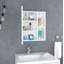 Pharmacie avec miroir, cinq tablettes internes-93836504