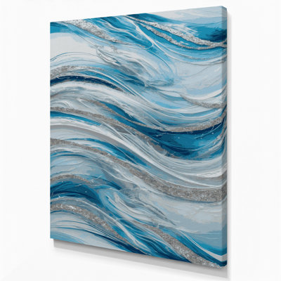 Abstract Landscape 32 Blue Canvas Wall Art