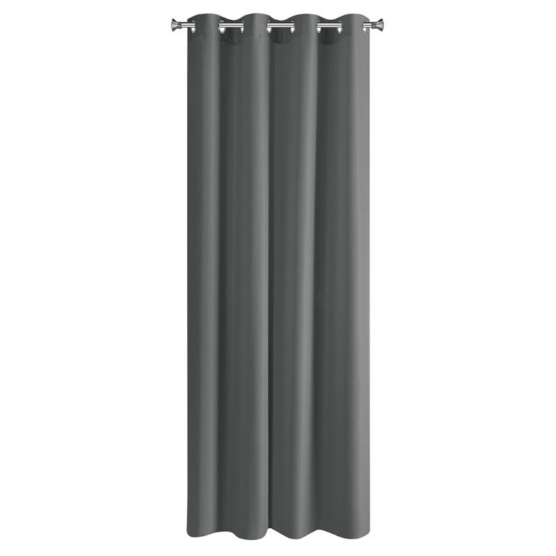 Rita 1 Eyelet Blackout Curtain, Graphite