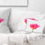Dessin de tulipe rose sur fond blanc Bloomy - imprimé floral