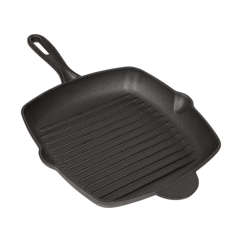 BobbyQ - Cast Iron Griddle Pan - 10" Pre-Seasoned Skillet