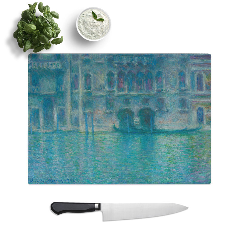 Palazzo da Mula, Venice by Claude Monet Chopping Board, 0.4cm H x 20cm W x 28.5cm L