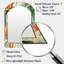 Miroir mural vert et orange en bambou-2135194581