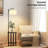 2-Tier Solid Wood Tray Table Floor Lamp With Bulb Included