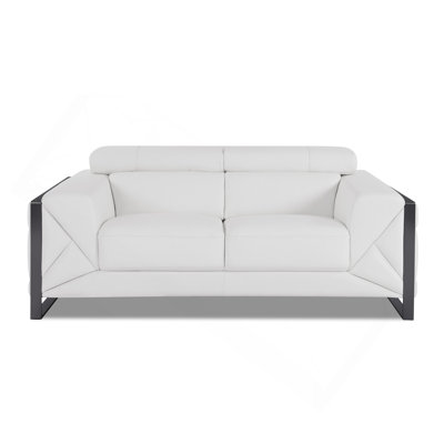 Global United Top Grain Italian Leather  Loveseat