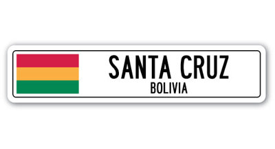 Santa Cruz Bo Street Sign Heavy Duty Plastic 4" X 18"