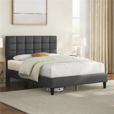 Lit plateforme tapissier Contemporary