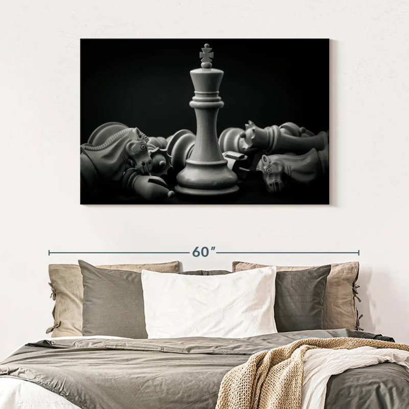 «Chess King», reproduction sur toile, H 32 po x l 48 po x P 1,25 po