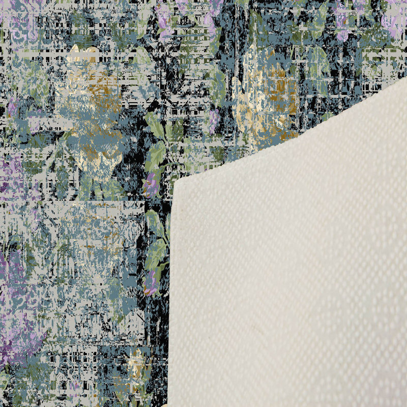 Stylish Woven Carpet (4 x 6 ft), 100% Polyester, 0.4 in Pile Height | Antibacterial, Non-Slip Underside | Machine Washable, 3D Digital Printing | Perfect for Living Room, Bedroom, and Home Decor