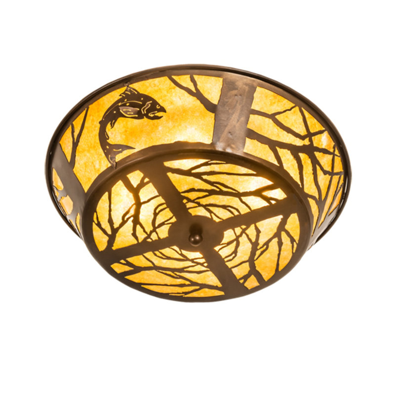 Leaping Trout 4 - Light Flush Mount