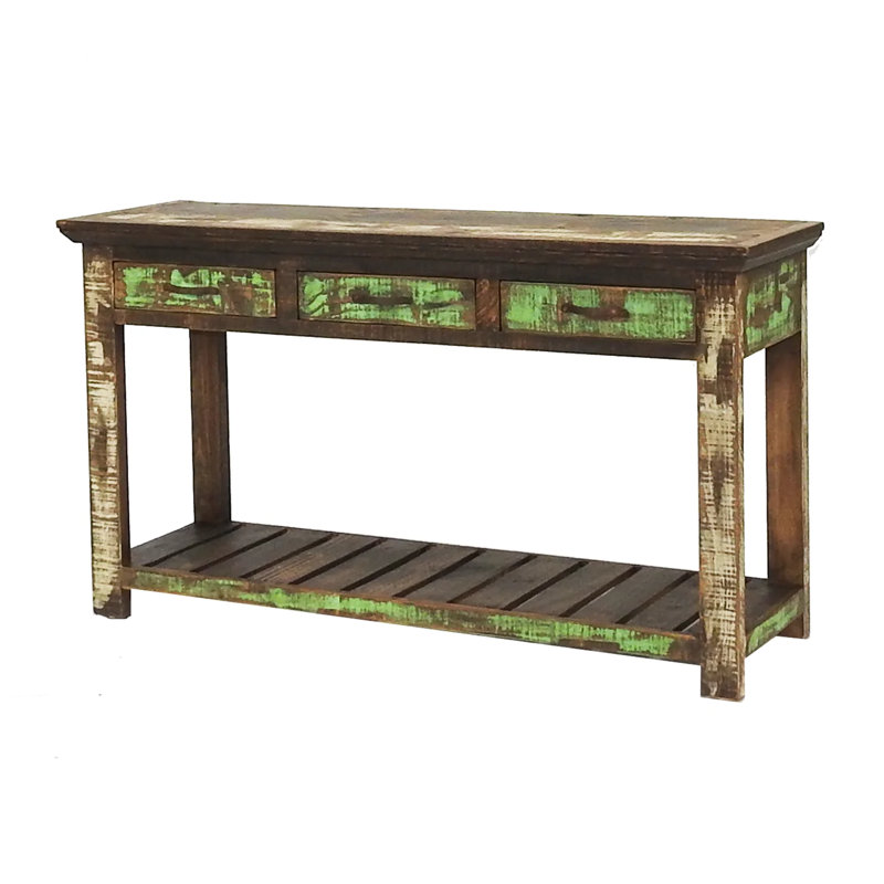 Dimia 54'' Solid Wood Top Console Table