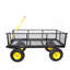 Les chariots de jardin BIG Wagon Cart facilitent le transport du bois de chauffage jaune et noir. La charge statique maximale est de 880 lb.