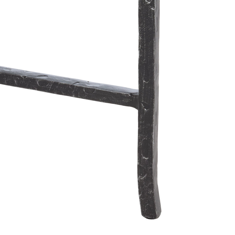 Markley Forged Metal Round Coffee Table, Black