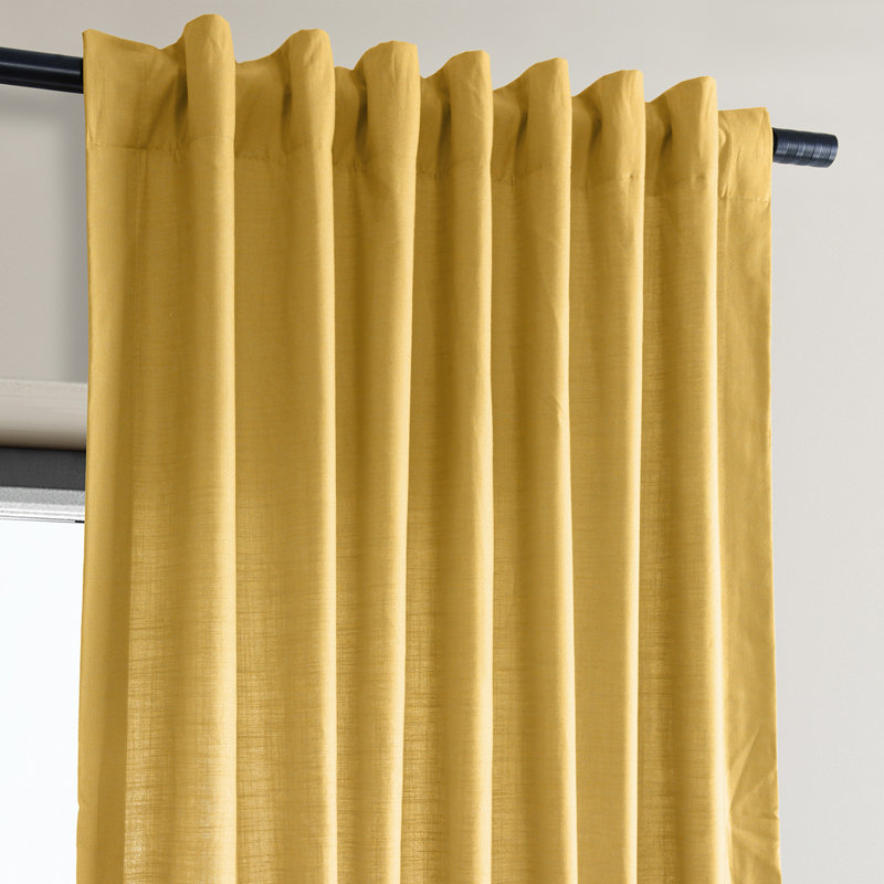 Paire de rideaux semi-transparents pour chambre à coucher Richardson - Paire de rideaux en coton texturé, l 50 po x L 108 po