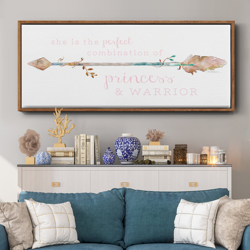 Princess & Warrior - toile encadrée, H 12 po x l 30 po