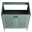 Meuble-lavabo autoportant de 30 po de couleur menthe - Bvb05730gn-1. Matériau en acier et armoire résistante aux tablettes réglables. Conception à double porte. Plateau de lavabo amovible. Fabrication sans robinet.-209941042
