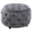 Repose-pieds de rangement rond en velours 28 po Elester-1296193913