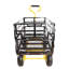 Les chariots de chariot de jardin facilitent le transport du bois de chauffage - jaune et noir-108128390-126428887