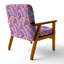 Chaise rembourrée moderne avec accoudoirs rose Paisley Harmony-177186692