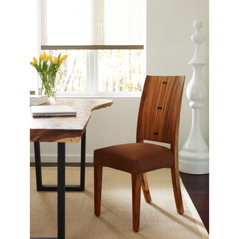 Origins Cotton Upholstered Side Chair, Brown