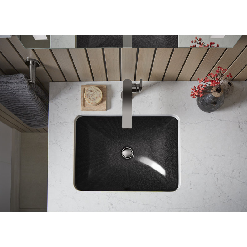 KOHLER Sartorial Herringbone Caxton, ARTIST EDITIONS Rectangle Undermount Bathroom Sink