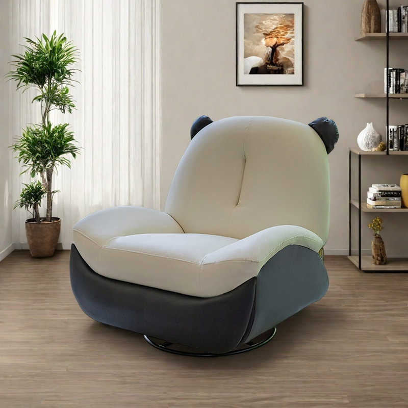 Lovely comfortable recliner, Black/Off-white