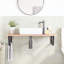 Plateau de meuble-lavabo en bois massif Brittainey