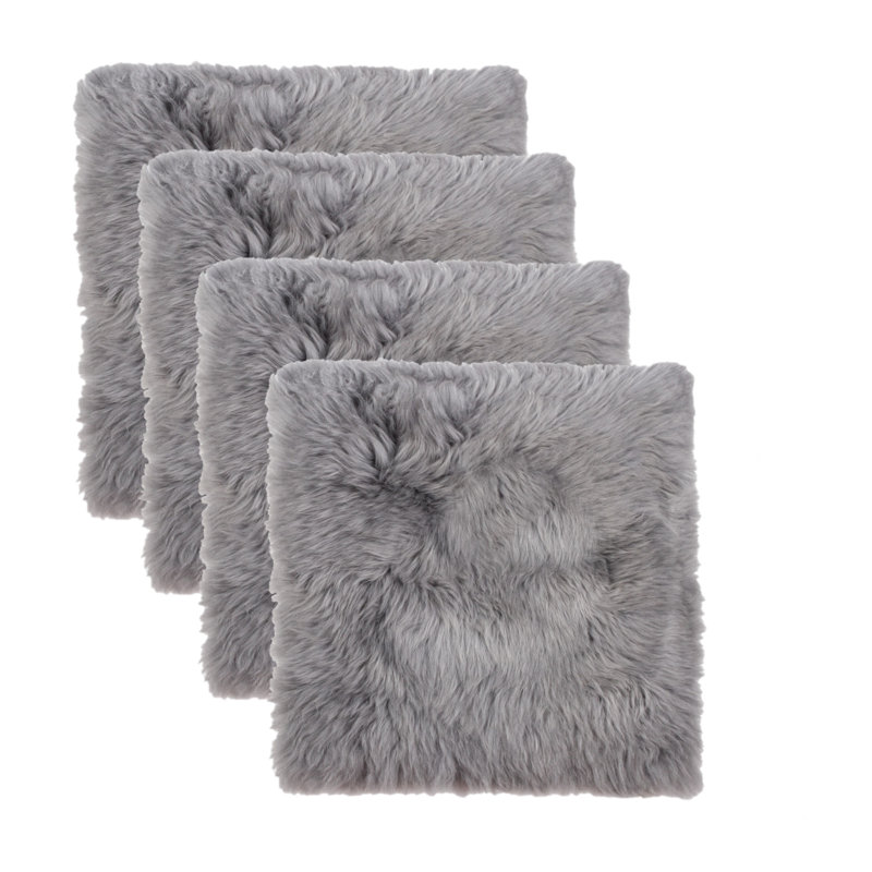Coussin de chaise en peau de mouton, Gris