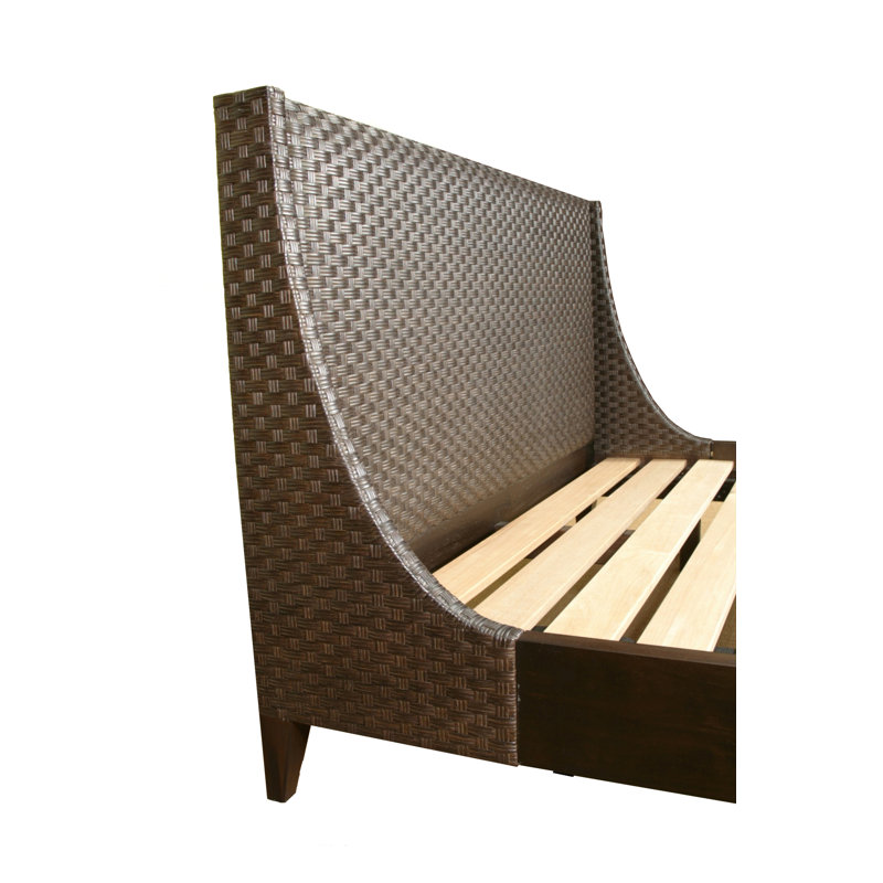 Lit plateforme en bois massif Jaelinn, Double