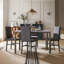 Ensemble repas 5 pièces avec chaises rembourrées en velours Janece-1408793365-1374108954
