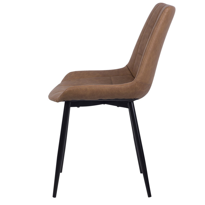 Hundley 42cm H Upholstered Side Chair, Golden Brown