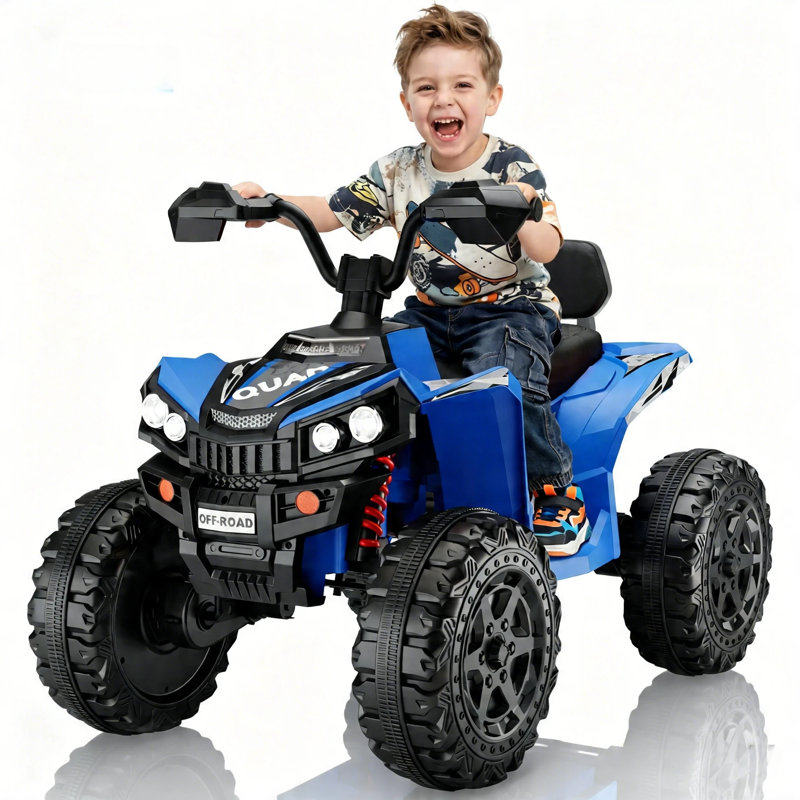 Véhicule électrique pour enfants 4x4, 24 V, moteur 800 W, avec musique, bleu., Bleu