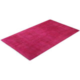 Overdyed Hand-Knotted Wool Modern-Contemporary Pink Area Rug 3' 1" x 5' 2"