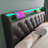 Modern Upholstered LED Platform Bed with 360° Surround Lighting | Button/App/Remote Control | Hydraulic Storage & USB-C Charging-1242803198-1242803193