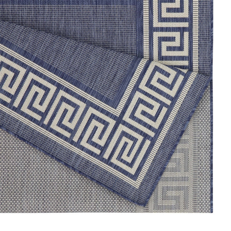 Sunshine Blue Indoor/Outdoor Area Rug, Runner 2'7" x 7'3"