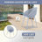 2-Pack Modern Lounge Chairs – Indoor/Outdoor All-Weather PP Plastic, Lightweight  For Patio, Beach, Living Room-1112679008
