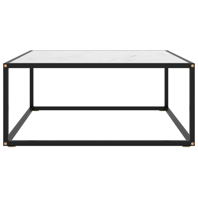 Alvah Frame Coffee Table, White, 35cm H x 80cm W x 80cm D