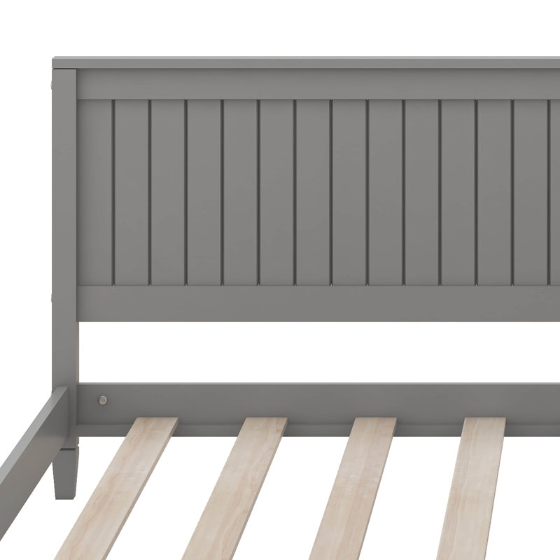 Lit de jour / canapé en bois, Gris, Lit double
