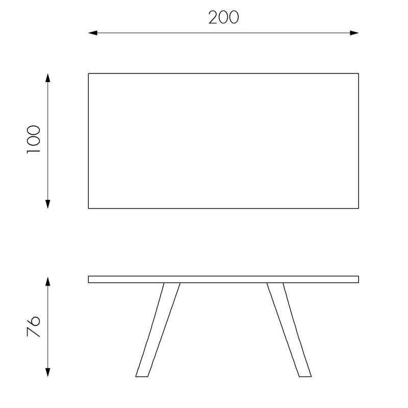 Nanterre Metal Base Dining Table, Oak, Black