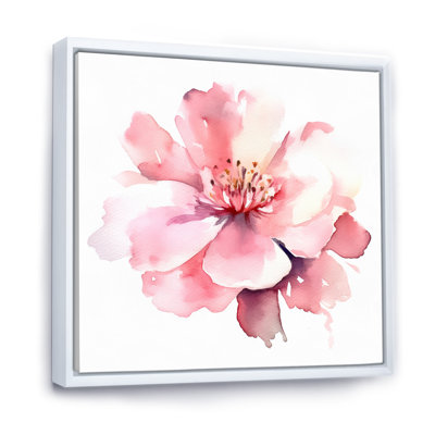 Délicate fleur d'hibiscus rose I sur toile