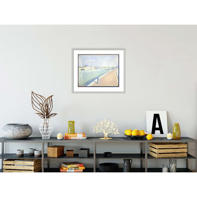 «The Channel of Gravelines Petit Fort Philippe» par Georges Seurat, impression giclée sur cadre