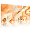 «Abstract Orange Leaves», ensemble de 3 impressions sur toile-683800286