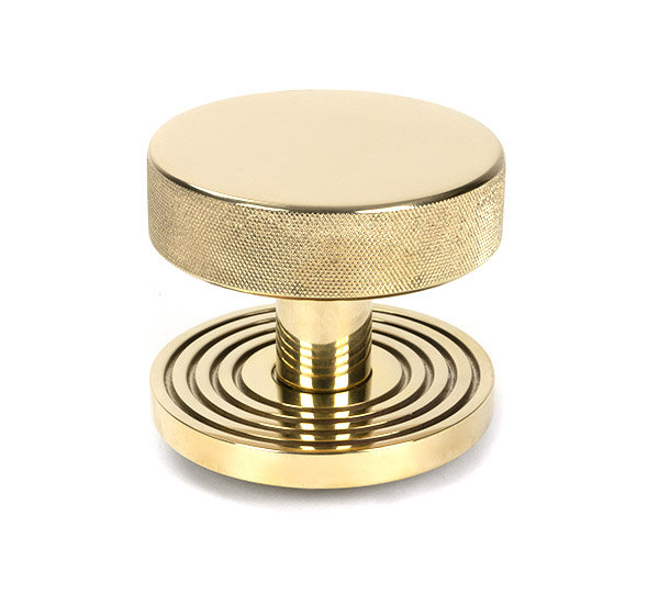 Brompton Single Dummy Door Knob , Polished Brass