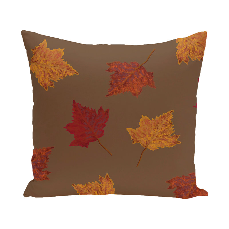 Housse de coussin d'extérieur carré et insert, H 18 po x l 18 po, Marron