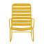 1-Piece Yellow Metal Patio Rocking Chair