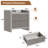 Night Stands Set of 2-Fluted Nightstands with Charging Station- Modern 2 Drawers Nightstand 25" Tall Bedside Table End Table, Large Night Stand for Bedroom, Sofa Side-2039937032