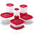 Red Food Storage Containers, 42-Piece Set With Easy-Find Lids, Salad Dressing And Condiment Capacities, Microwave And Dishwasher Safe, BPA-Free, Vented Lids For Splatter-Free Microwaving