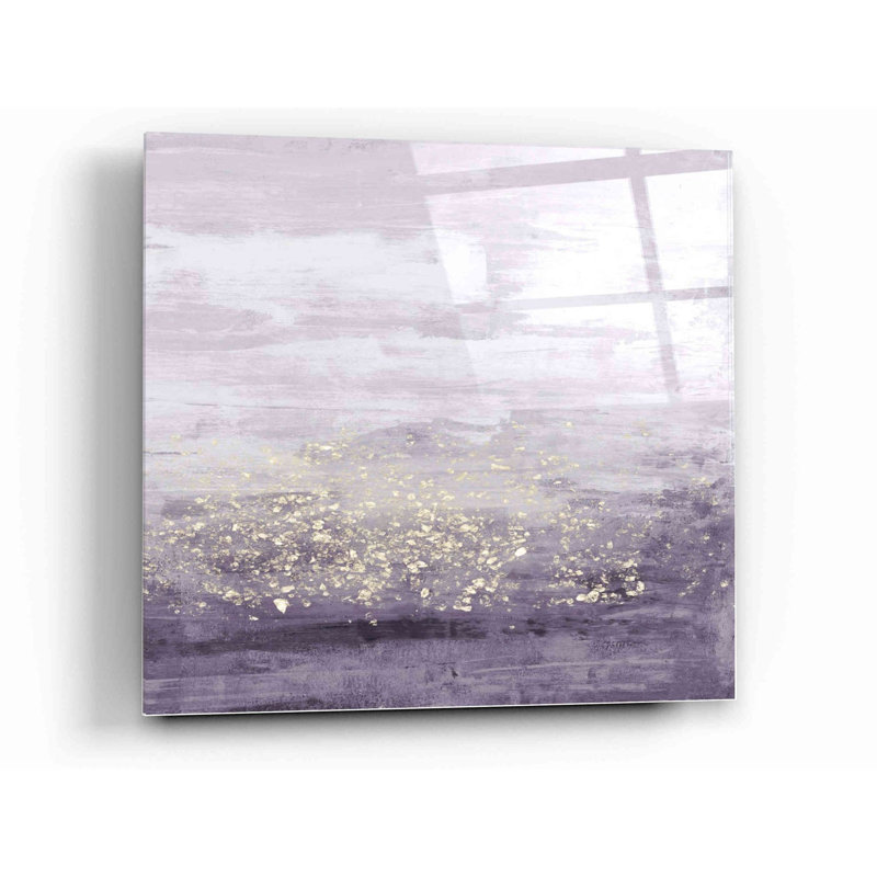 «Amethyst Glitter I» par Jennifer Goldberger, art mural en verre acrylique, H 12 po x l 12 po x P 0,12 po